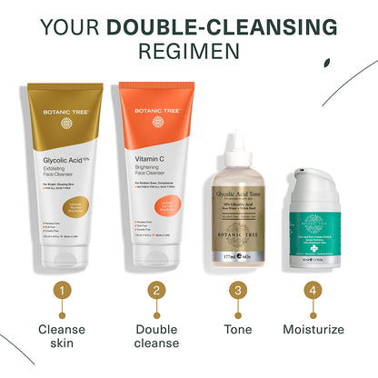 Glycolic Acid Facial Cleanser and Exfoliating Scrub - 10% Glycolic Acid and Salicylic Acid - 6 Fl. Oz